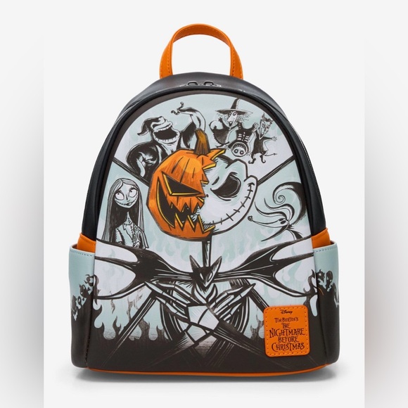 Loungefly Disney Nightmare Before Christmas Pumpkin King Friends Mini Backpack - Picture 1 of 4